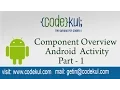 Android Tutorial 2019 - Component Overview Android Activity Part