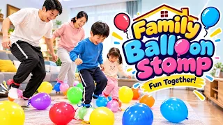 Family Balloon Stomp Challenge #Funny #Comedy #Fun #FunnyShorts #FunnyFails #FunnyGames