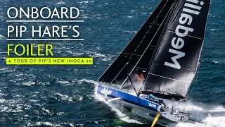 A singlehanded foiling beast for ocean racing – Pip Hare’s tour of her IMOCA 60 Medallia 2