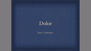 dolor 1 generalidades y fisiolog a