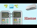 Hisense AC Air Conditioner Remote Settings F Fahrenheit C Celsius