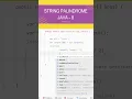 Java 8 Interviews Solving String Palindromes