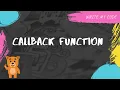 callback function using javascript