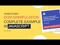 JavaScript DOM Manipulation - Mini Project DOM Events tutorial