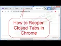 How to always reopen recently closed tab in Chrome Browser in Hindi Restore tab setting in chrome
