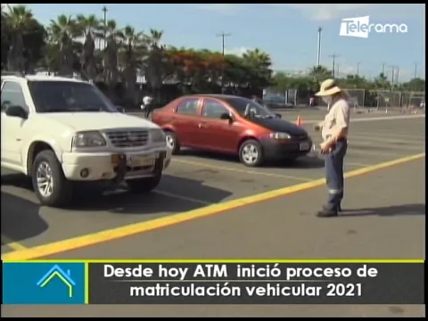 Desde hoy ATM inició proceso de matriculación vehicular 2021