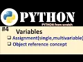 Variables assignment object reference concept PYTHON in hindi BE PROGRAMMER