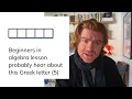 Minute Cryptic Clue Beginners in algebra lesson probably hear about this Greek letter 5