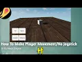 How to make Player Movement No Joystick java It s Magic Engine