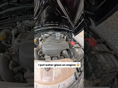I put water glass on engine 😱