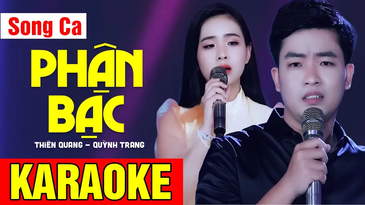 Karaoke PHẬN BẠC - SONG CA | Beat Chuẩn Thiên Quang ft Quỳnh Trang
