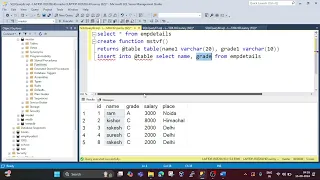 SQL Server Multiple statement table valued function Session 31