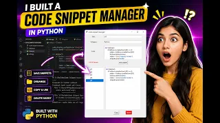 Python Mini Project Code Snippet Manager Tkinter GUI Save 1000 Code Snippets Locally