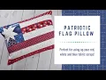 Patriotic Red White Blue Flag Pillow tutorial and FREE pattern