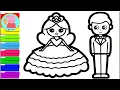 Wedding Bride and Groom Coloring Page Coloring Book