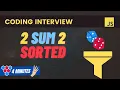 2 Sum Sorted LeetCode - JavaScript Coding Interview