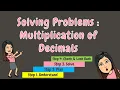 SOLVING PROBLEMS MULTIPLICATION OF DECIMALS GRADE 5