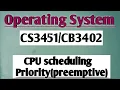 Priority preemptive scheduling in operating system tamil OS Anna university reg-2021
