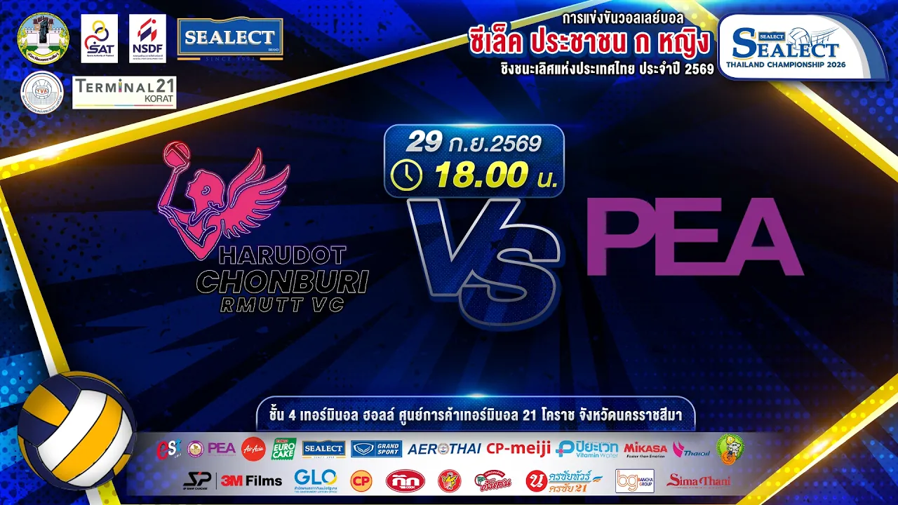 ฮารุดอทชลบุรี ราชมงคลธัญบุรี วีซี – PEA | SELECT ประชาชน ก หญิง 2026-09-29 13:16