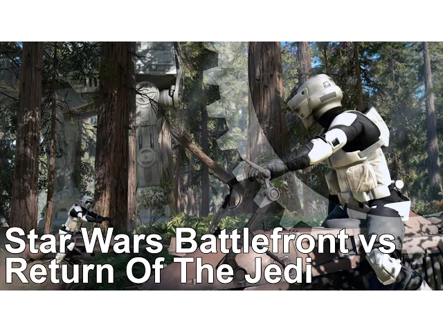 Star Wars: Battlefront vs Return of the Jedi Speeder Bike Mash-Up