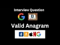 Valid Anagram in Hindi python Leetcode 242 Easy explanation