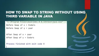 How to swap two String without using the third variable in Java Java programming