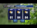 FIRST ALERT WEATHER Warm Monday with storm chances through the day