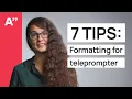 How to format a script for a teleprompter