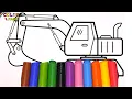 Excavator Coloring Pages Digging into Fun with Big Marker Coloring for Kids Akn Kids House