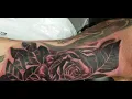 Rose tattoo in inner upper arm by Boris Kuryakin February 16 2019