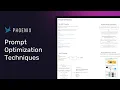 Prompt Optimization Techniques