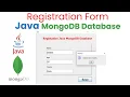 Registration Form using Java MongoDb