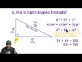 Use Pythagoras to decide if a triangle is right-angled