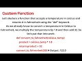 Custom Functions Parameters and Arguments