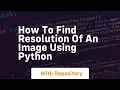 How to find resolution of an image using python