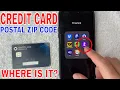 Where Is Credit Card Postal Zip Code