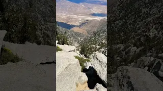 Avalanche on Mount San Jacinto from another view. Two months ago this was packed with snow. ￼￼