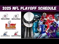 2025 NFL Playoff Schedule Bracket Format and Super Bowl LIX