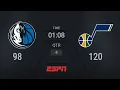 Mavericks Jazz NBA on ESPN Live Scoreboard