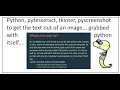Grab Image Text with Python n Tkinter