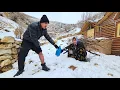 Lagu Angst in de sneeuw 🌨️ Het zware winterleven van een nomadische moeder en haar gezin in een berghut 🏠