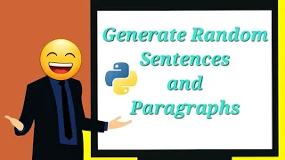 Generate Random Sentences in Python wonderwords RandomWord class full tutorial