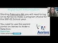 Aeries Parent Portal English