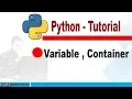 11 - Python Tutorial how to use Variable Container Hindi