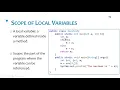 Scope of Local Variables