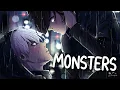 Download Lagu 「Nightcore」 Monsters - All Time Low ft. Demi Lovato \u0026 blackbear ♡ (Lyrics)