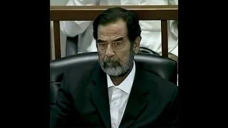 القاضي يسأل صدام حسين هل انت مذنب أم بريء دندنها