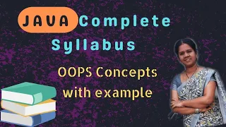 OOPS concepts with examples 4 JAVA COURSE in telugu