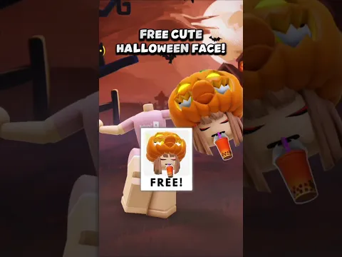 FREE CUTE HALLOWEEN FACE! 🎃🤩 #roblox