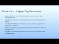 Explanation of Applet Tag Parameters Lecture 36 Applet Programming--III